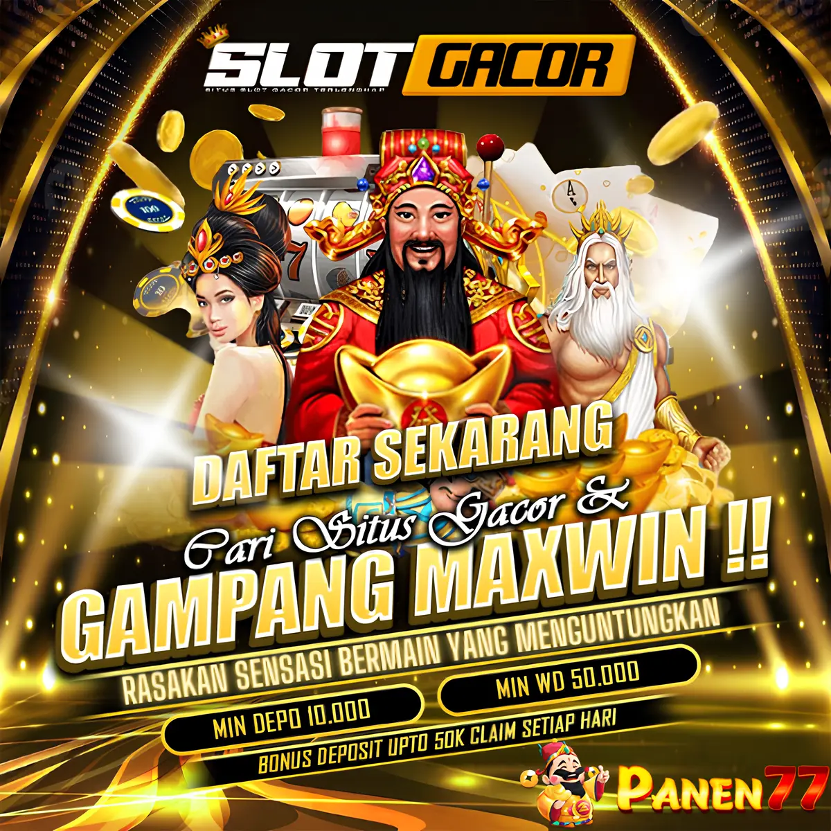 Panen77 : Link Situs 777 Slot Gacor Mainkan Hari Ini Menang JP Maxwin! image 1