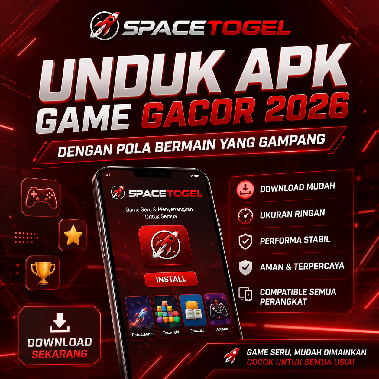  SPACETOGEL >> UNDUK APK GAME GACOR 2026 DENGAN POLA BERMAIN YANG GAMPANG di Yogyakarta
