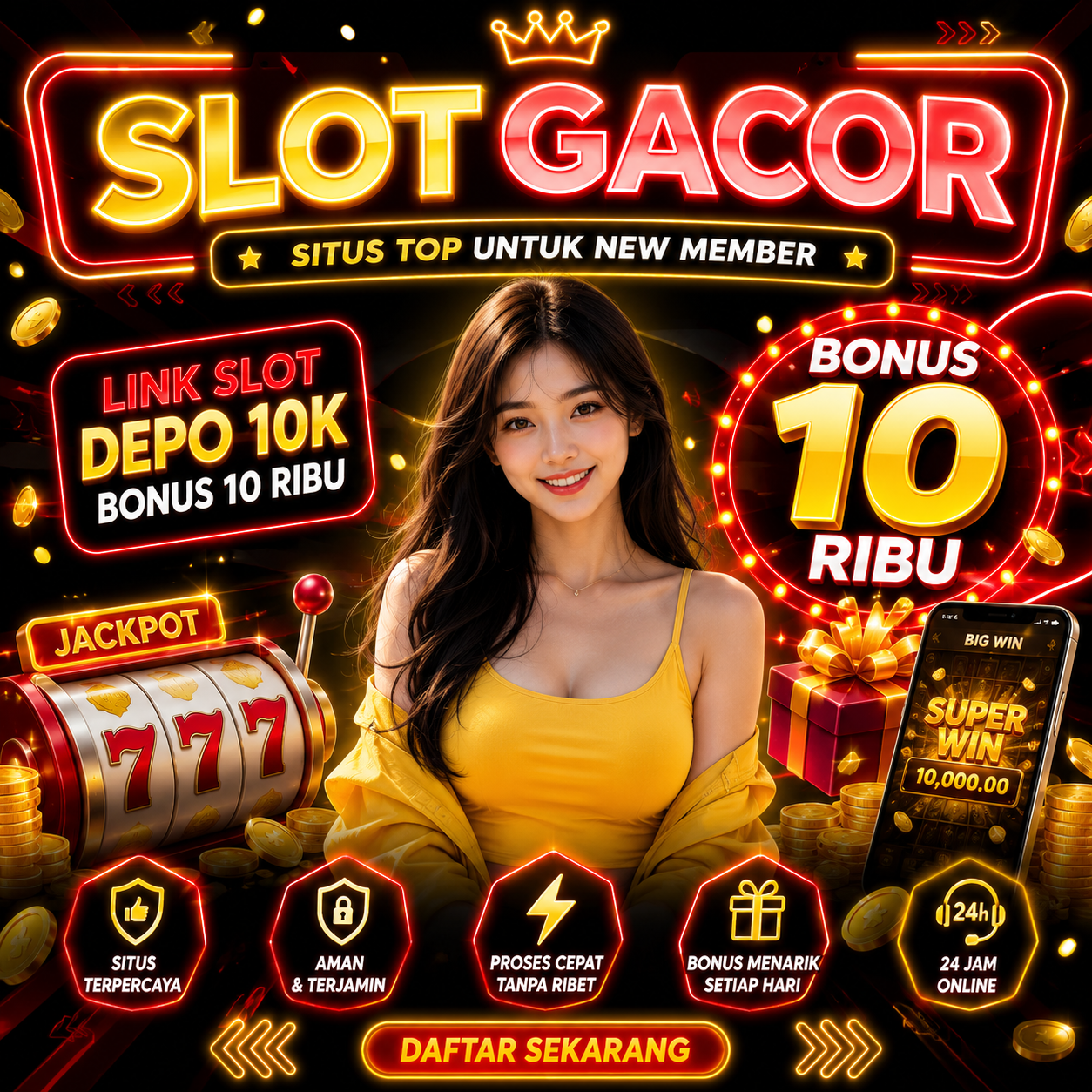 SLOT GACOR > Situs Top Untuk New Member & Link Slot Depo 10K Bonus 10 Ribu